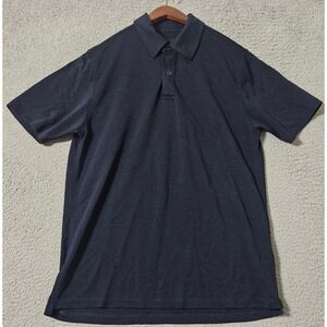Unbound Merino Polo Shirt Mens Size Medium Blue Merino Wool Office Commuter